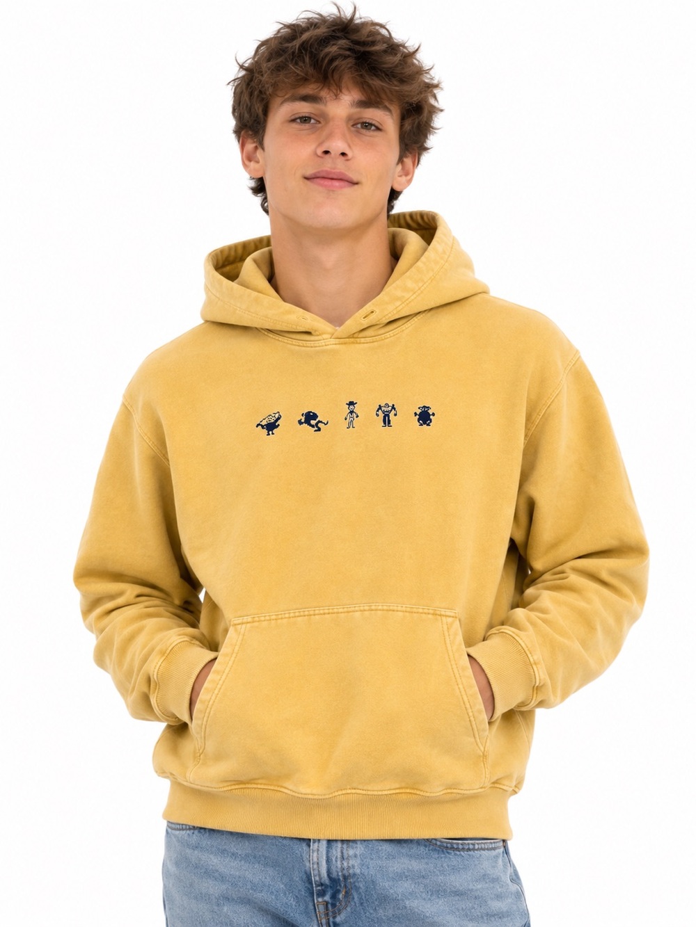 Adidas x Pixar Men's Yellow Hoodie Sweatshirt